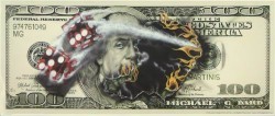 $100 Bill with Dice by Michael Godard